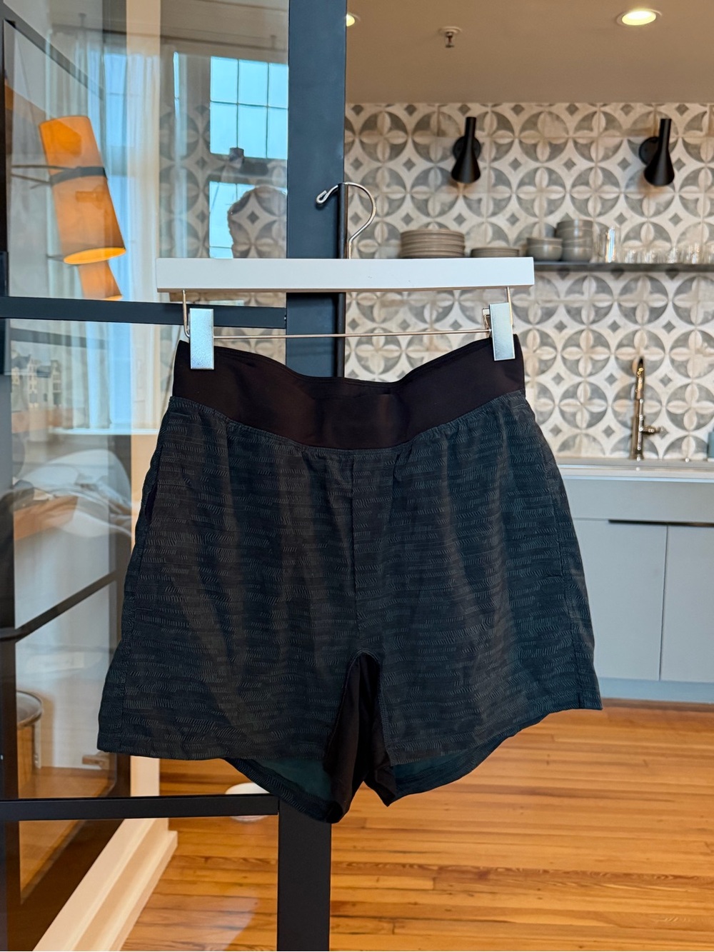 lululemon athletica Black Textured THE Shorts